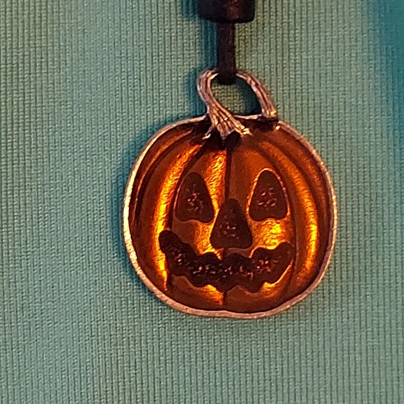 Danforth Pewter Pumpkin Necklace - Picture 4 of 7